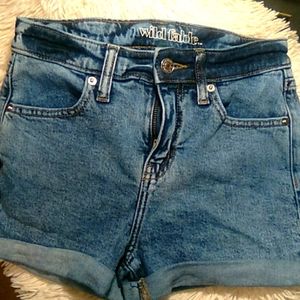Wild Fable Rolled Cuff Jean Shorts EUC